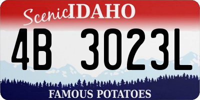 ID license plate 4B3023L