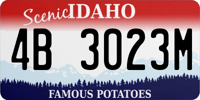 ID license plate 4B3023M