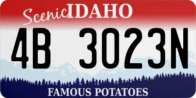 ID license plate 4B3023N
