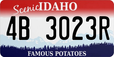 ID license plate 4B3023R
