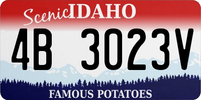 ID license plate 4B3023V