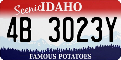 ID license plate 4B3023Y