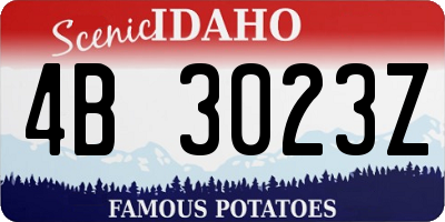 ID license plate 4B3023Z