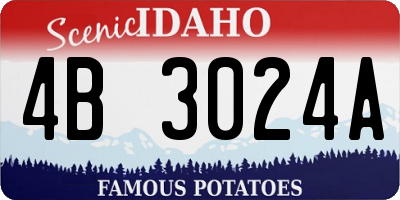 ID license plate 4B3024A