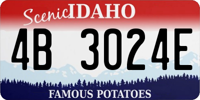 ID license plate 4B3024E