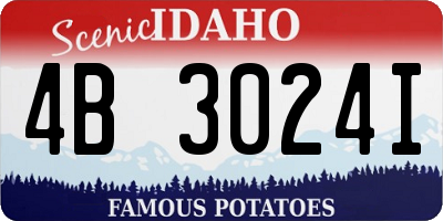 ID license plate 4B3024I