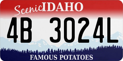 ID license plate 4B3024L