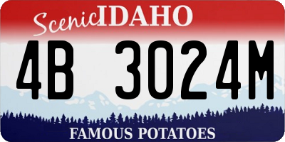 ID license plate 4B3024M