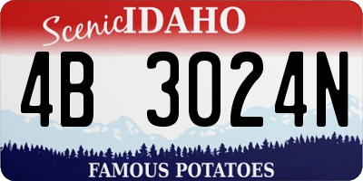 ID license plate 4B3024N