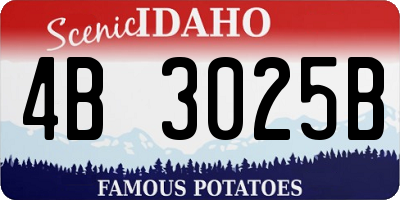 ID license plate 4B3025B