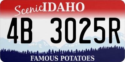 ID license plate 4B3025R