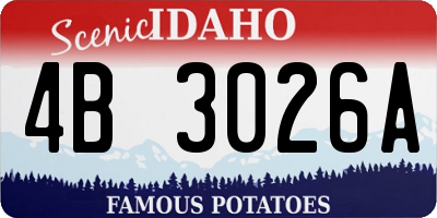 ID license plate 4B3026A