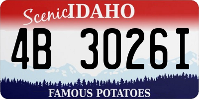 ID license plate 4B3026I