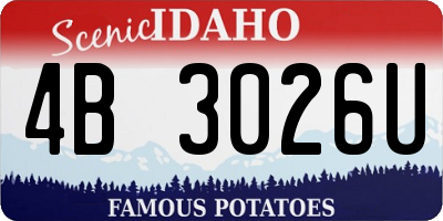ID license plate 4B3026U