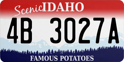 ID license plate 4B3027A