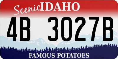 ID license plate 4B3027B