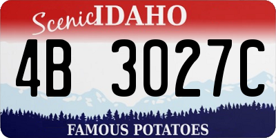 ID license plate 4B3027C