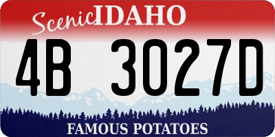 ID license plate 4B3027D