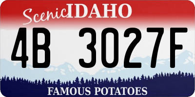 ID license plate 4B3027F