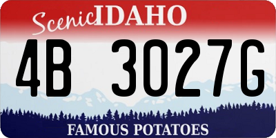 ID license plate 4B3027G