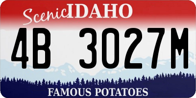 ID license plate 4B3027M