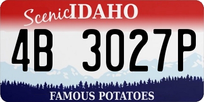 ID license plate 4B3027P