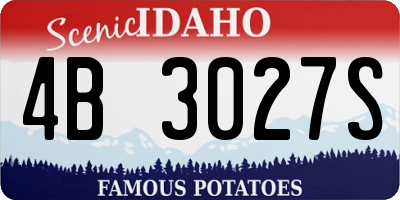 ID license plate 4B3027S