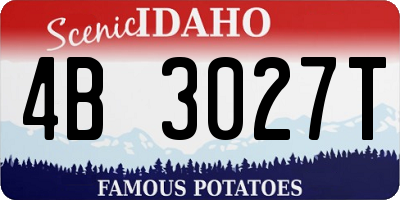 ID license plate 4B3027T