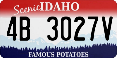 ID license plate 4B3027V
