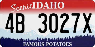 ID license plate 4B3027X
