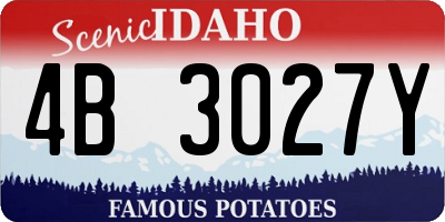 ID license plate 4B3027Y
