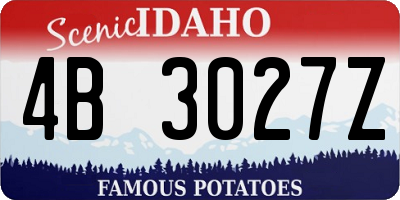 ID license plate 4B3027Z