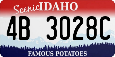 ID license plate 4B3028C