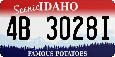 ID license plate 4B3028I