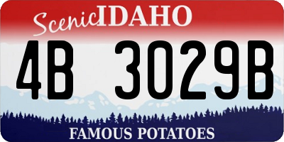ID license plate 4B3029B
