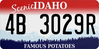 ID license plate 4B3029R