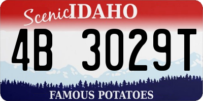 ID license plate 4B3029T
