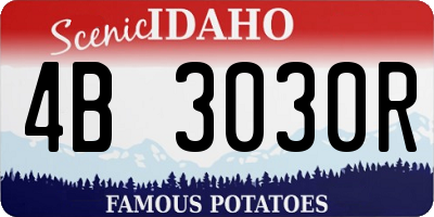 ID license plate 4B3030R