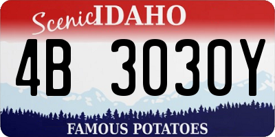 ID license plate 4B3030Y