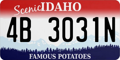 ID license plate 4B3031N
