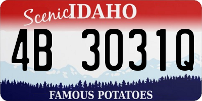ID license plate 4B3031Q