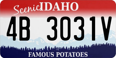 ID license plate 4B3031V