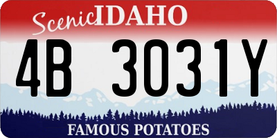 ID license plate 4B3031Y