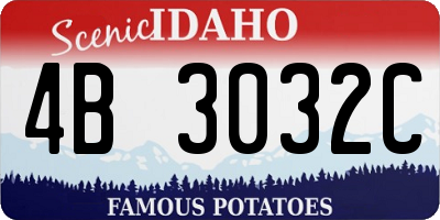 ID license plate 4B3032C