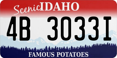 ID license plate 4B3033I