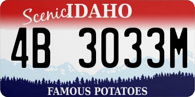 ID license plate 4B3033M