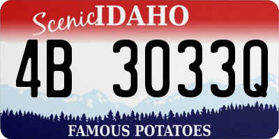ID license plate 4B3033Q