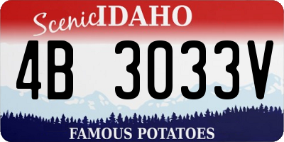 ID license plate 4B3033V