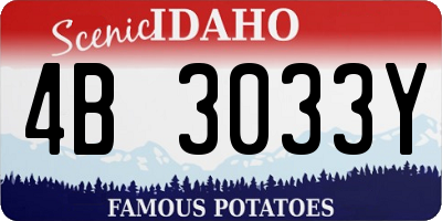 ID license plate 4B3033Y