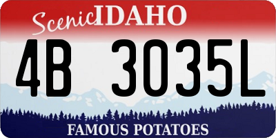 ID license plate 4B3035L